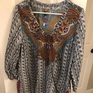 Johnny Was paisley silk tunic